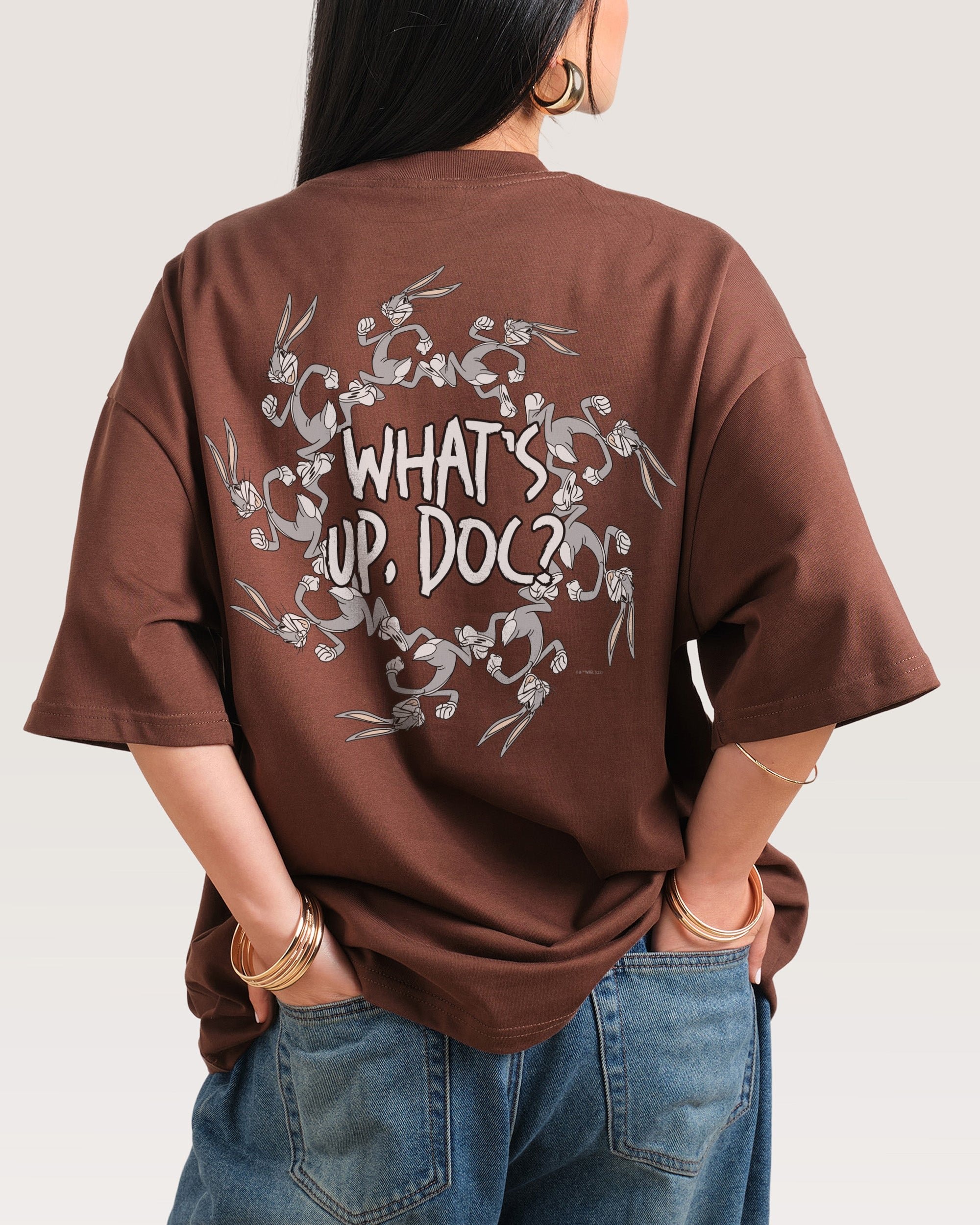 What's up, Doc? Looney Tunes Oversized Graphic Tee - Unisex 100% Combed Cotton