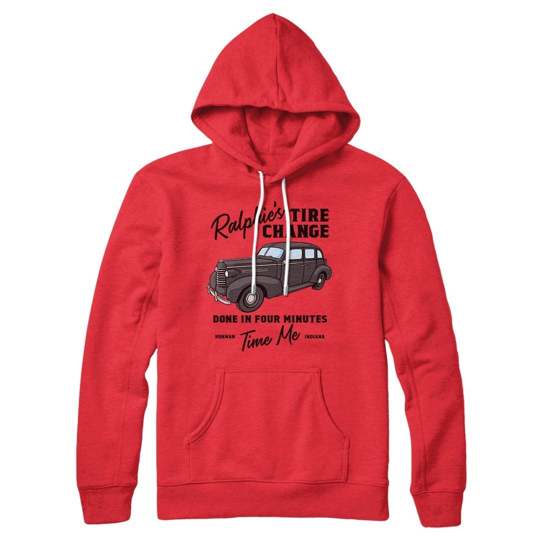 Ralphie's Tire Change Unisex Hoodie - A Christmas Story Quote Cotton Polyester Pullover