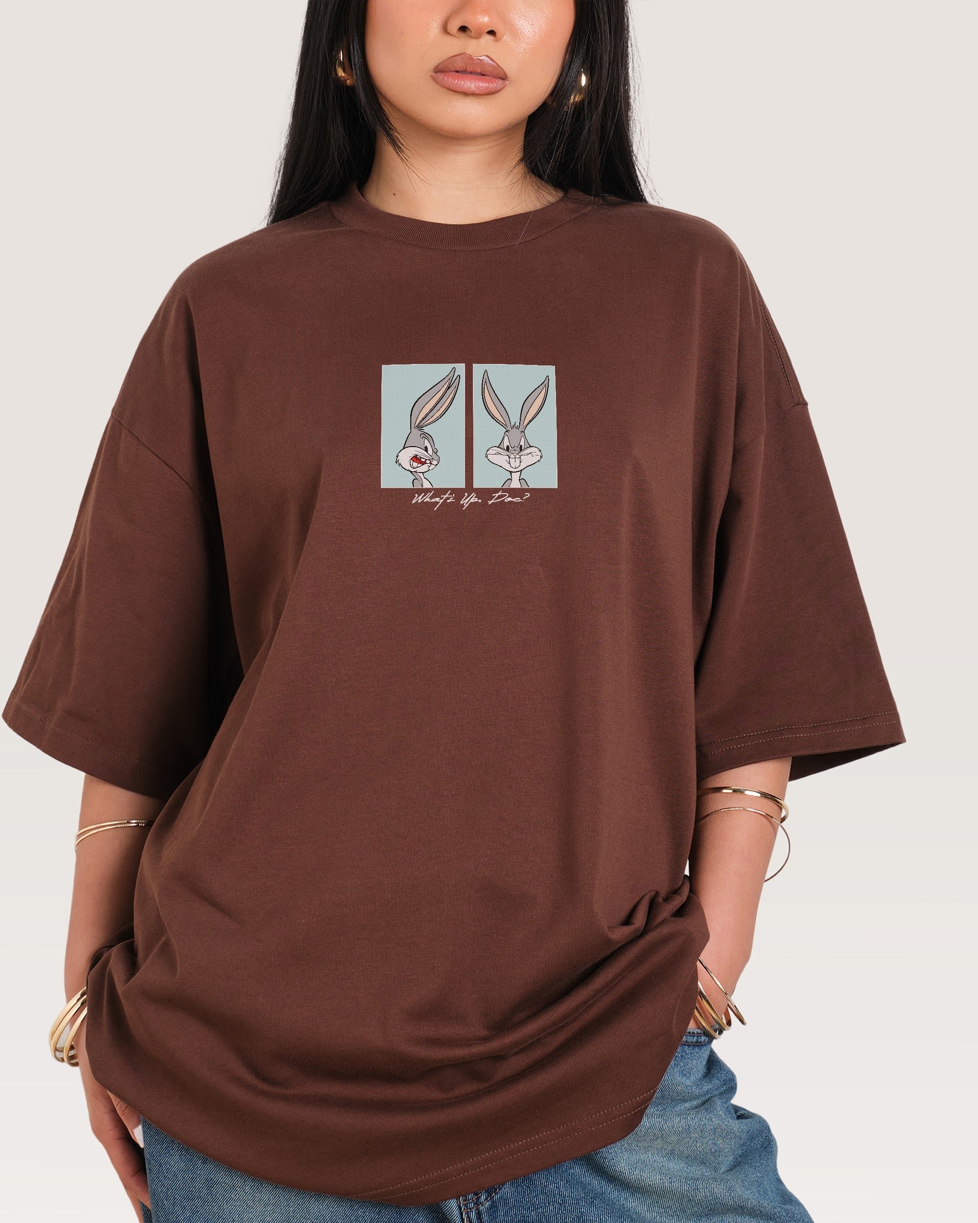 What's up, Doc? Looney Tunes Oversized Graphic Tee - Unisex 100% Combed Cotton