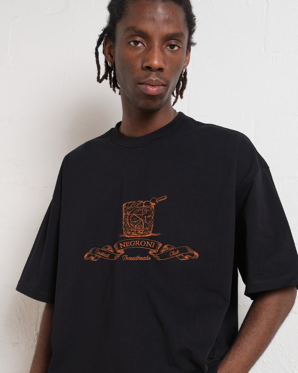 Negroni Cocktail Club Oversized Graphic Tee Unisex 90s Boxy Fit 100% Combed Cotton