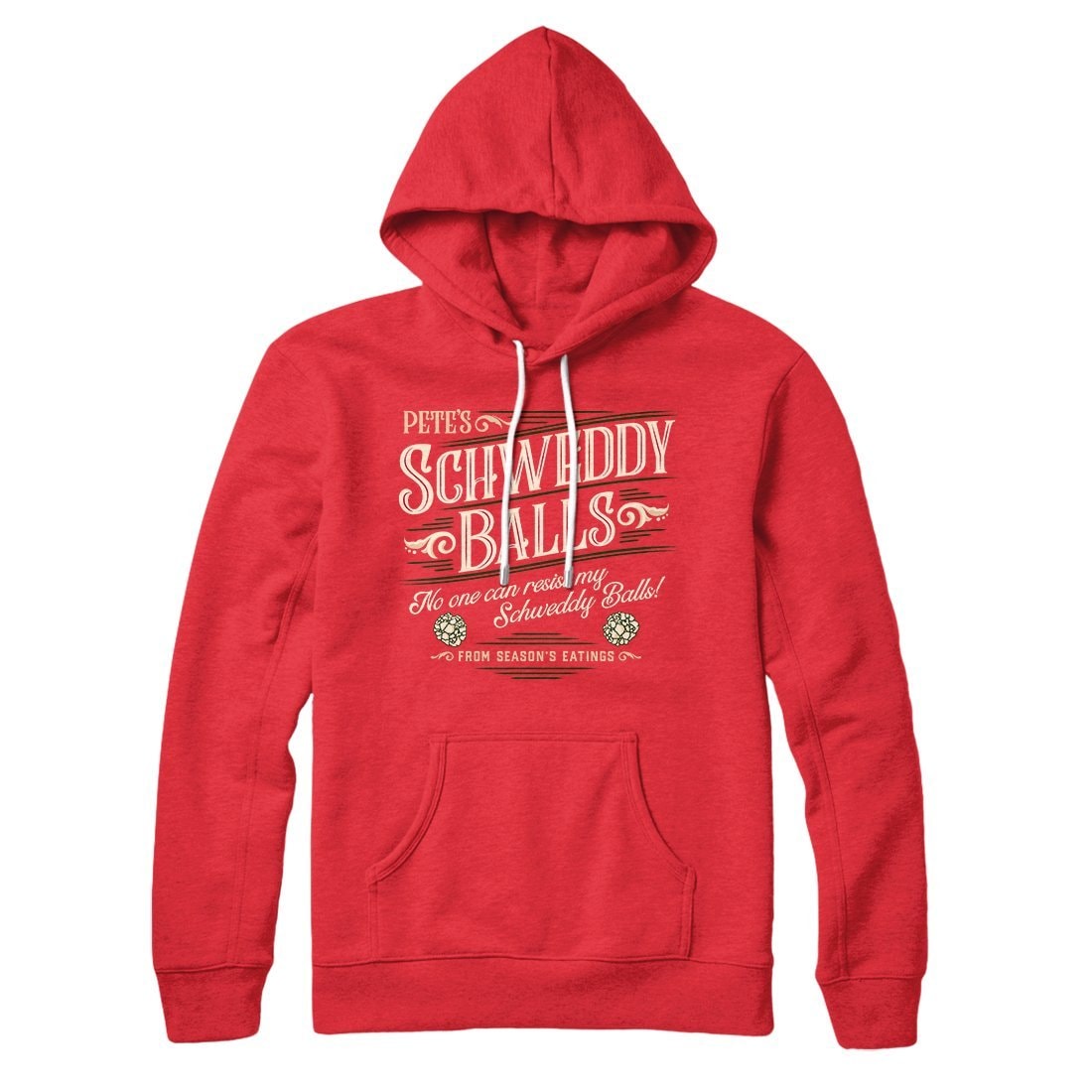 Schweddy Balls Unisex Cotton Polyester Hoodie Pullover with Kangaroo Pocket
