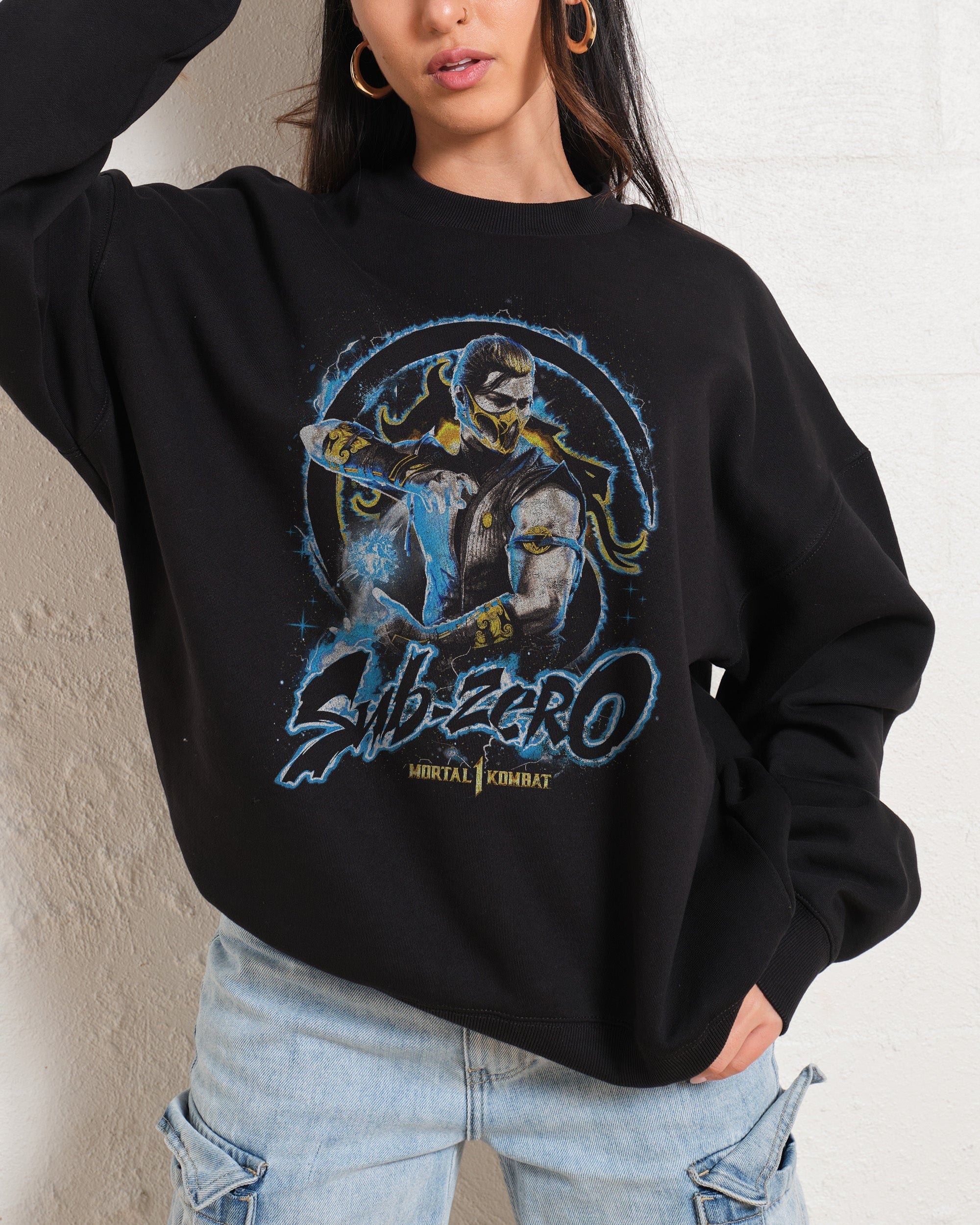 Subzero Sweatshirt Mortal Kombat Collab Premium Graphic Sweatshirt