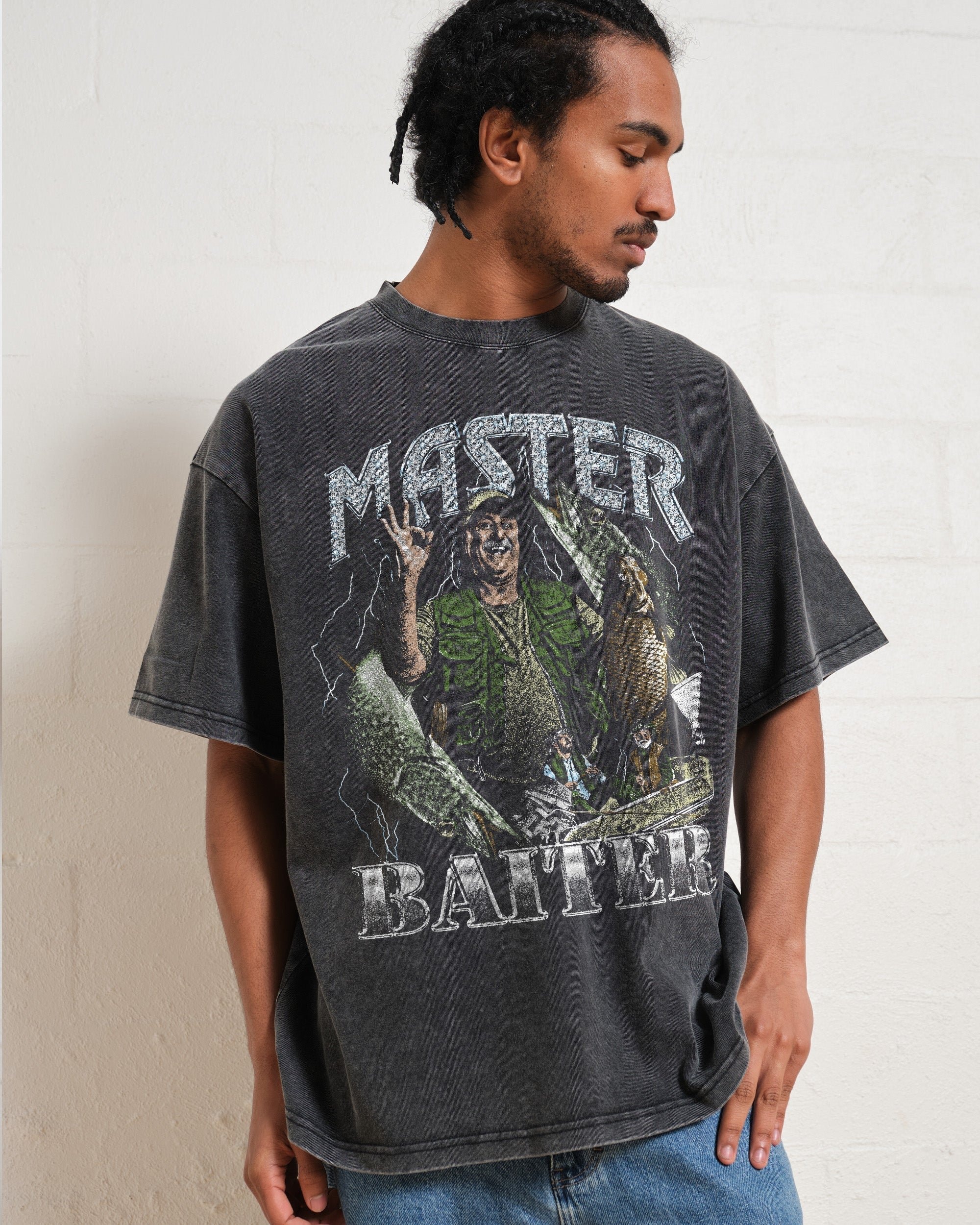 Baiter Oversized 90s Graphic T-Shirt Threadheads Unisex Heavyweight Combed Cotton Tee