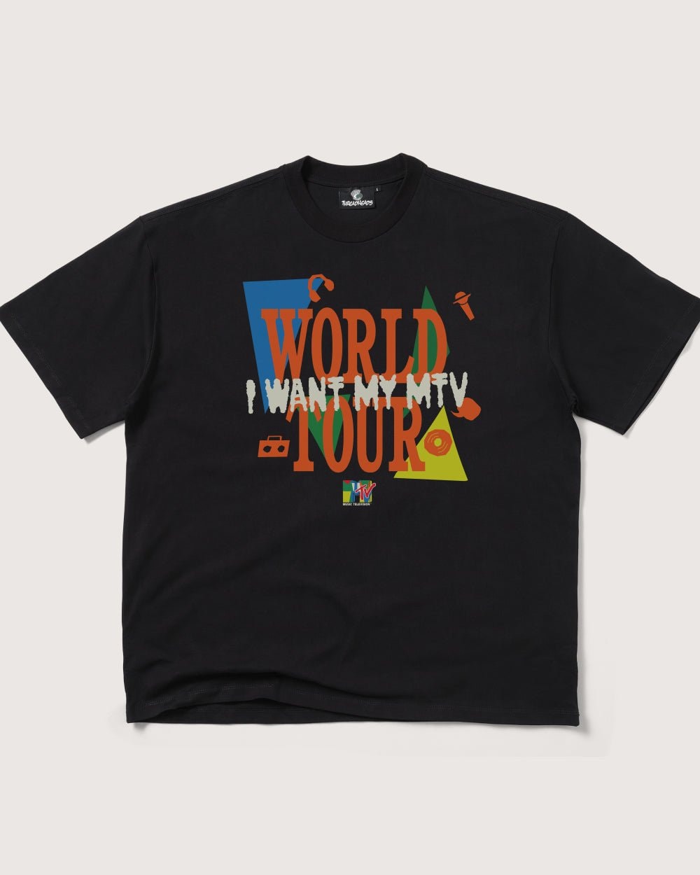 MTV World Tour Oversized Graphic T-Shirt Unisex 90s Boxy Fit 100% Combed Cotton