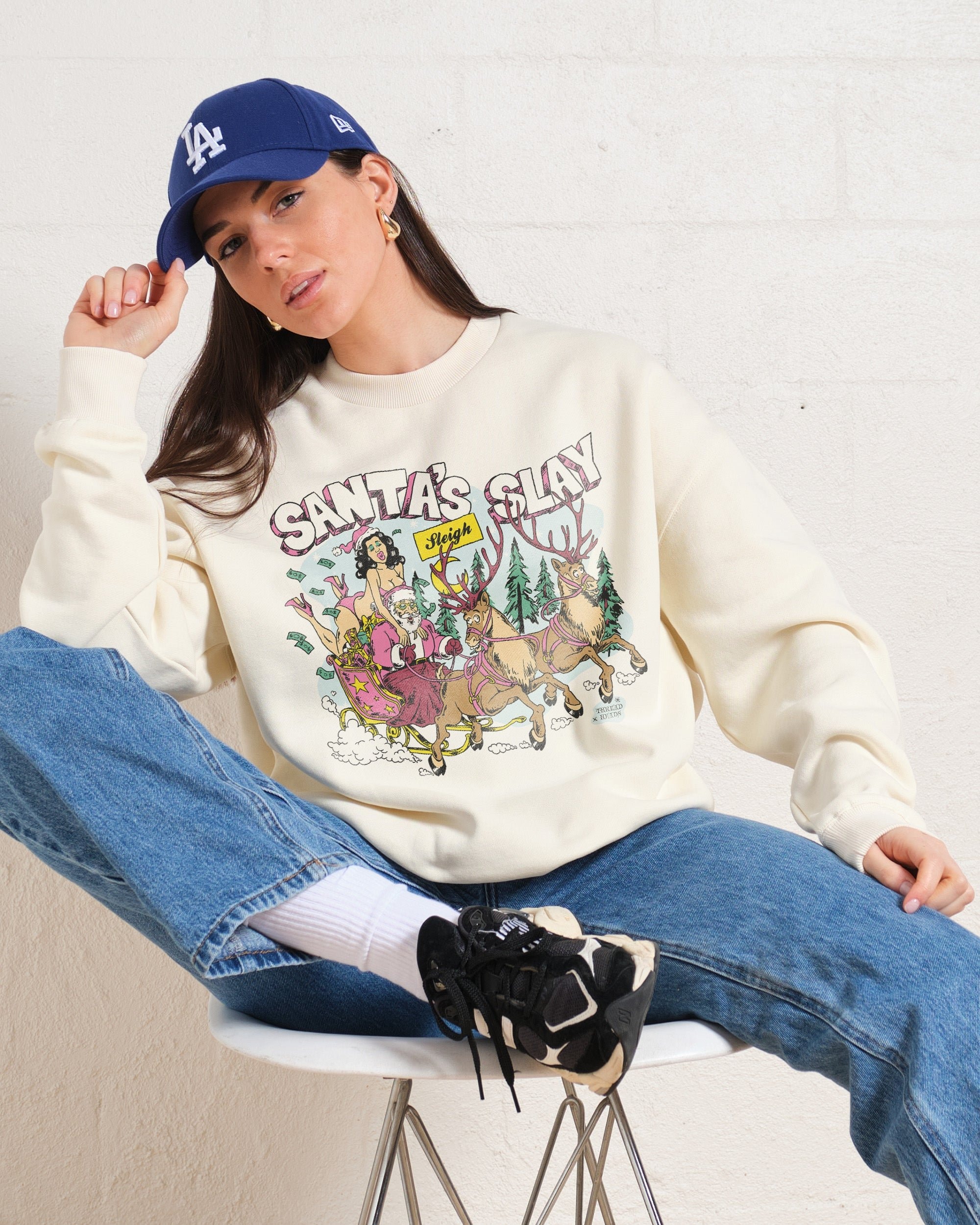 Santa Slay Sweatshirt - Threadheads Premium Unisex Graphic Sweatshirt