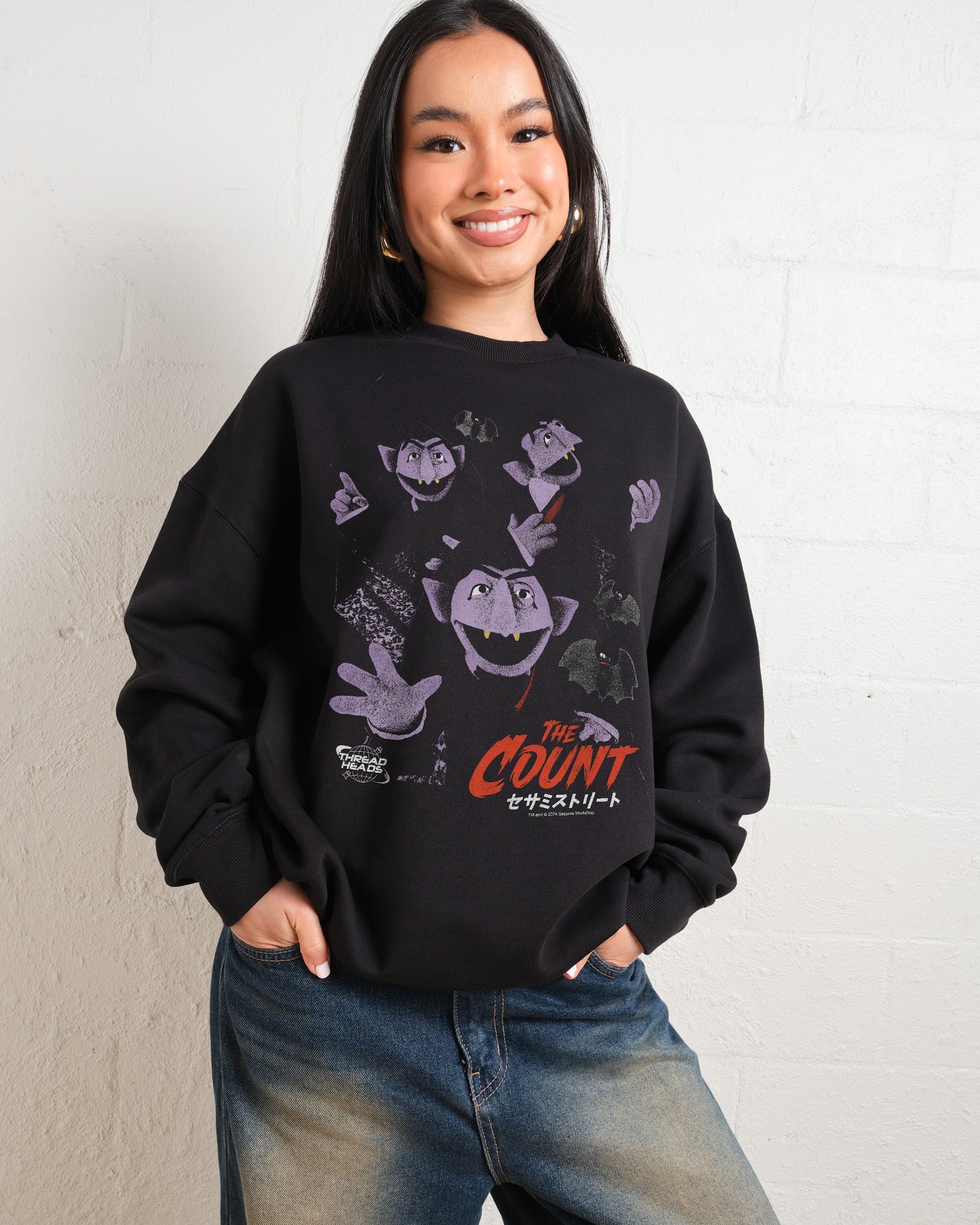 Japan Count Sweatshirt Sesame Street Collab Premium Unisex Graphic Sweatshirt
