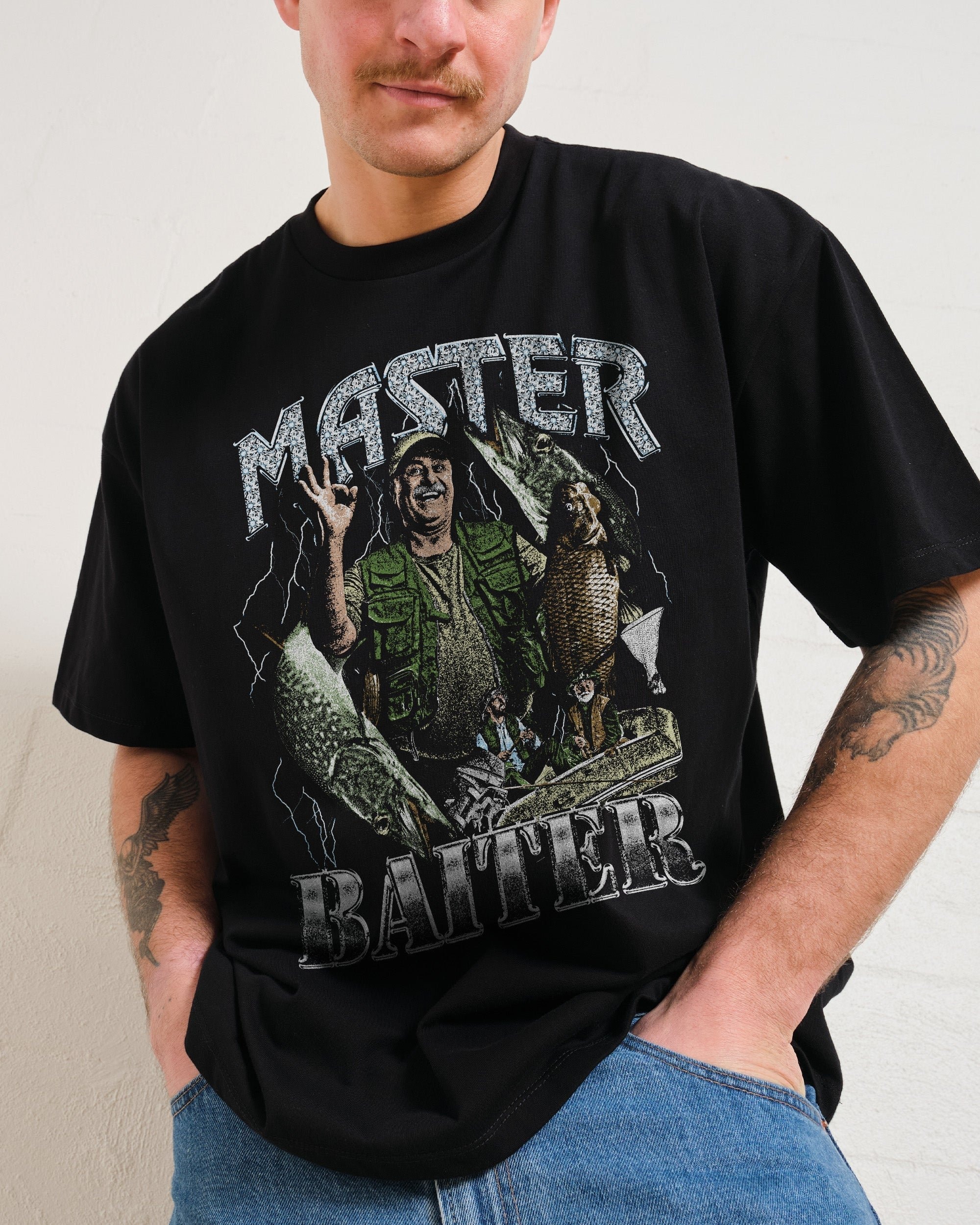 Baiter Oversized 90s Graphic T-Shirt Threadheads Unisex Heavyweight Combed Cotton Tee