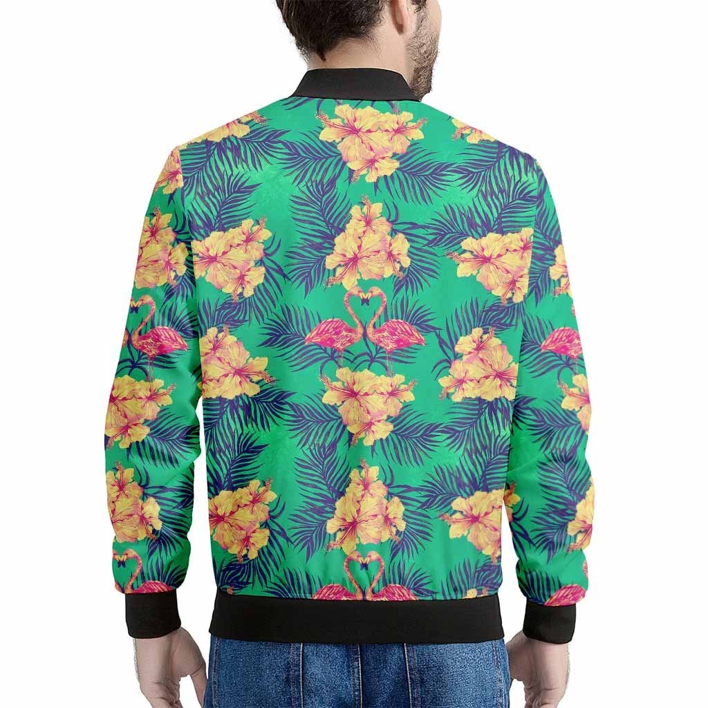 Hawaii Tropical Paradise Pattern Print Men's Bomber Jacket
