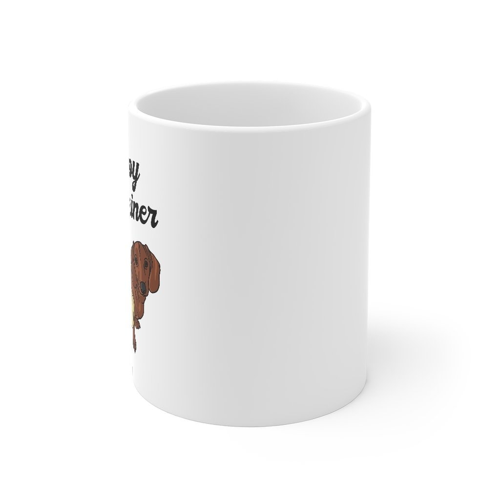 Happy Hallowiener Dachshund Coffee Mug - White Ceramic Halloween Mug