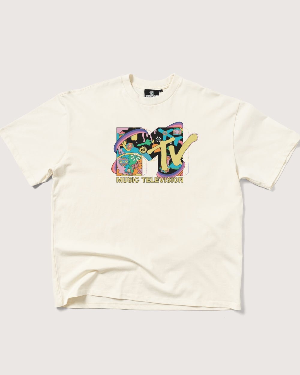 LSD MTV Logo Oversized Unisex T-Shirt 90s Boxy Fit 100% Combed Cotton Heavyweight